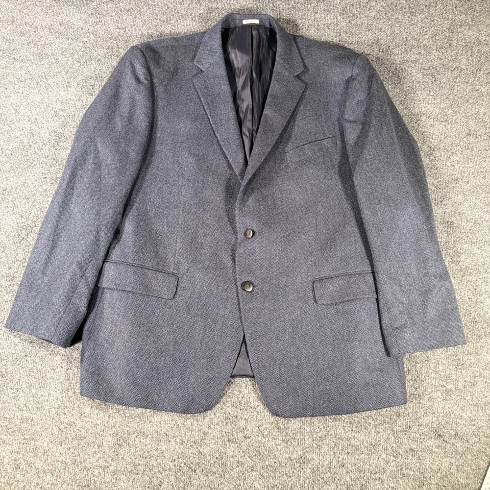Joseph Abboud Heritage Blazer 100% Cashmere Lanificio di Pray 48R Blue Mens Coat